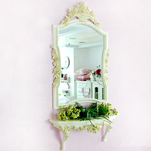 장미 거울과 선반세트
